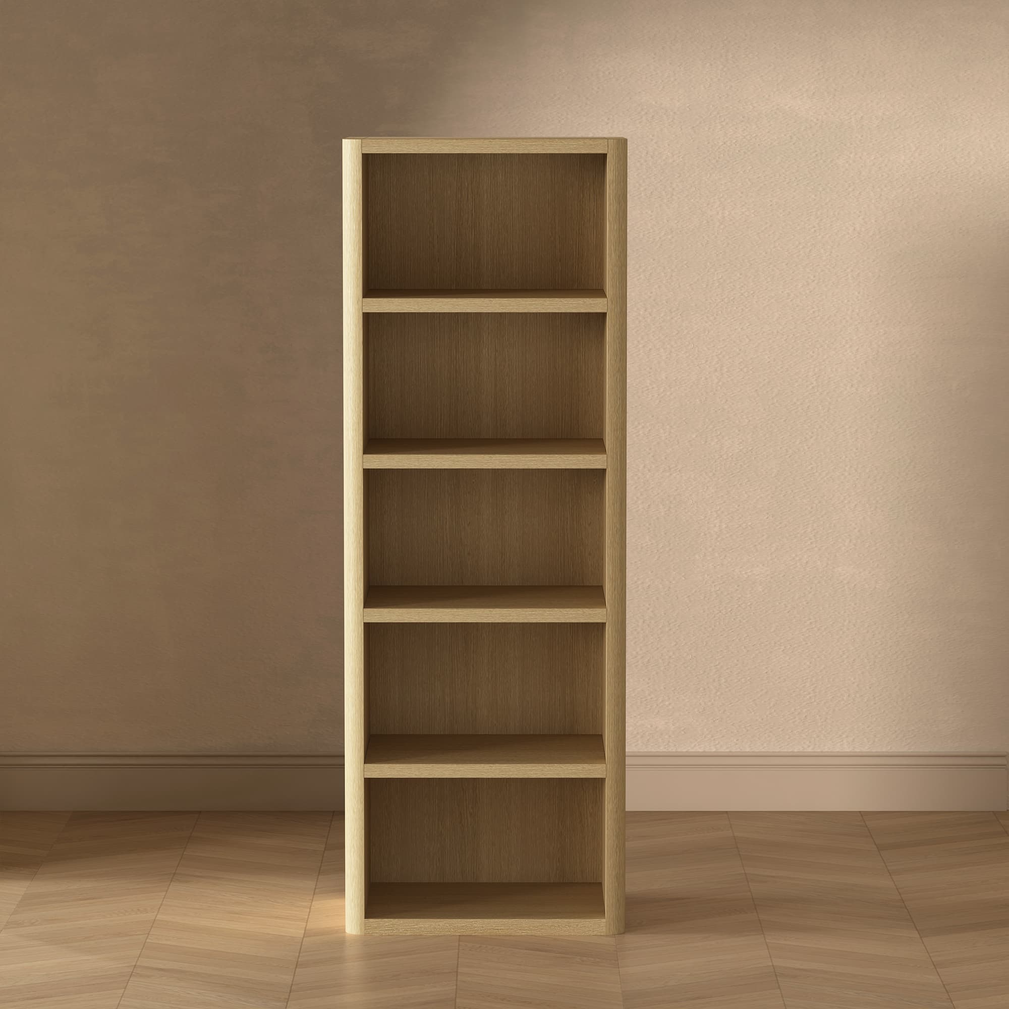 Rivington Open Bookcase Shelf in Natural Oak