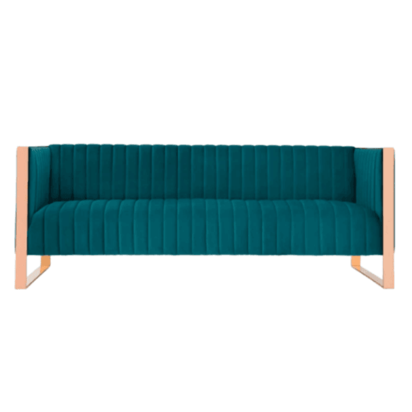 Trillium 83" Velvet Sofa in Teal