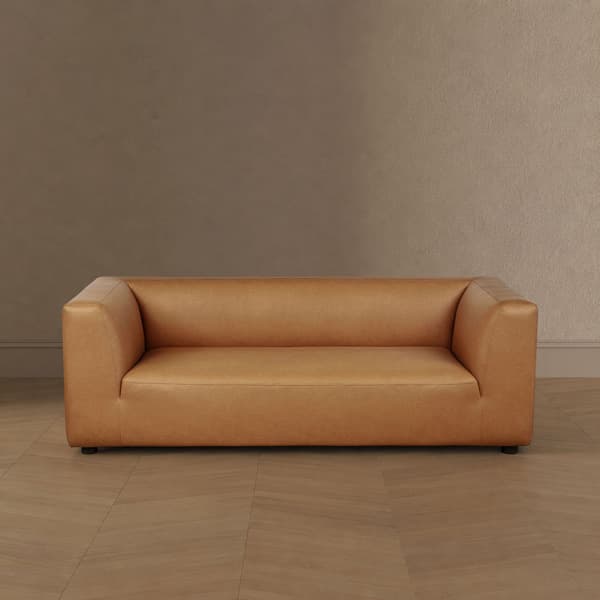 Lukas 89" Upholstered Sofa in Camel